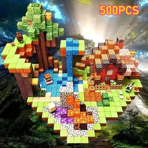 DIY 磁気ビルディングブロックおもちゃ マグネットセット ブリック ミニワールド STEM 組み立て教育玩具 子供向け 誕生日プレゼント