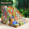 アップグレード DIY 磁気ビルディングブロックおもちゃ構築マグネットクリエイティブワールド男の子女の子に最適 STEM モンテッソーリ感覚キューブギフト